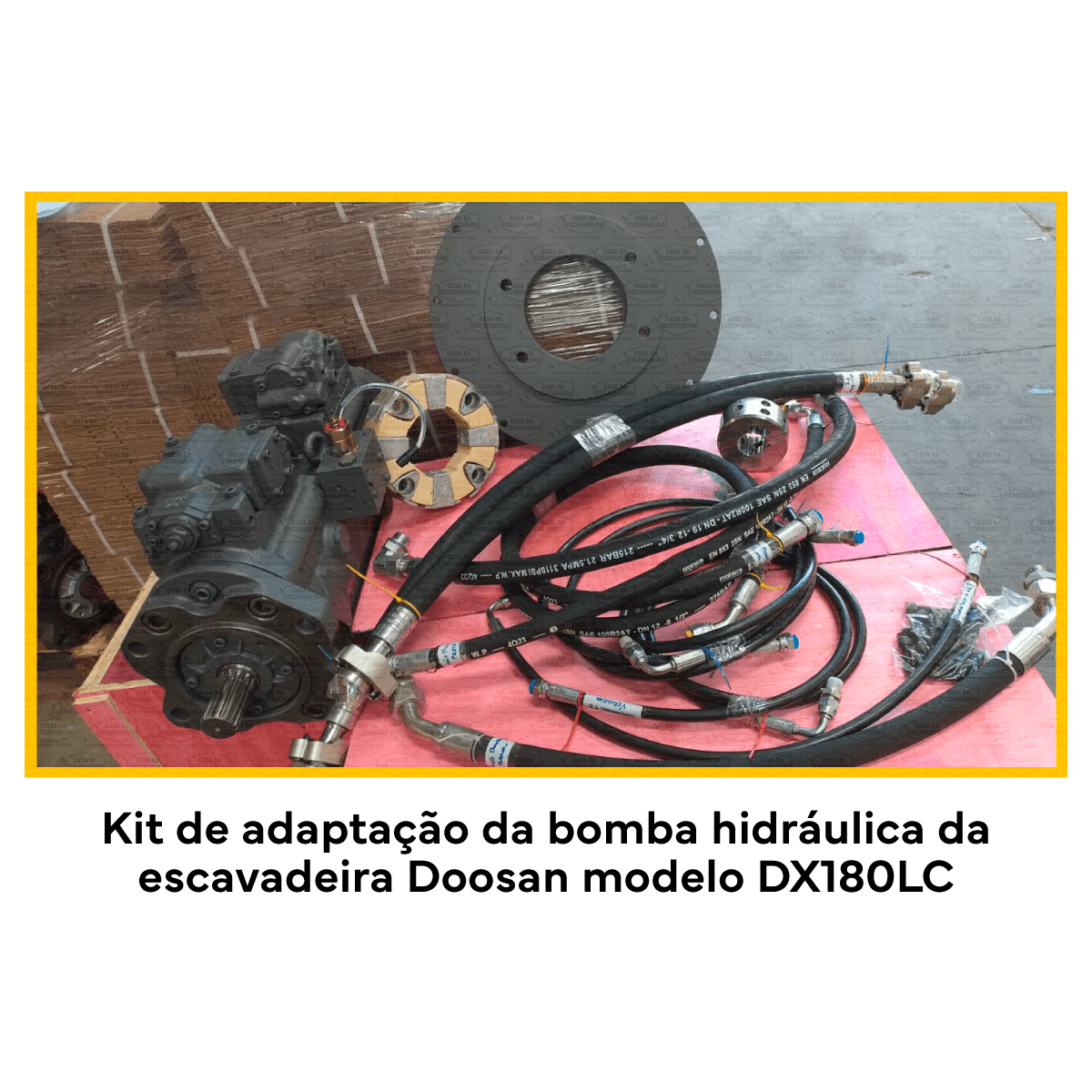 KIT DE ADAPTAÇÃO BOMBA HIDRÁULICA A8VO80 PARA (DX180).